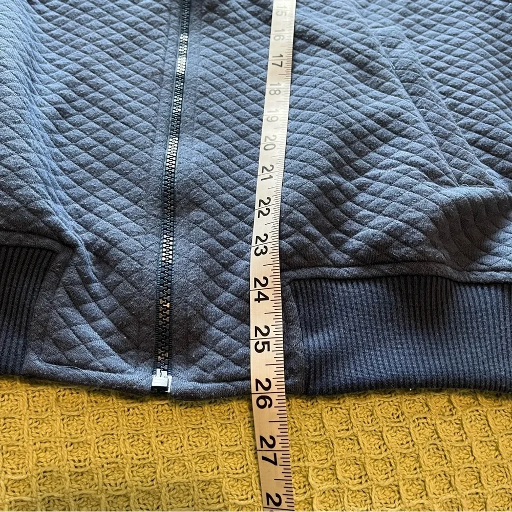 Great Northwest Mens Quilted Blue Zip Up Collar Jacket Size Medium